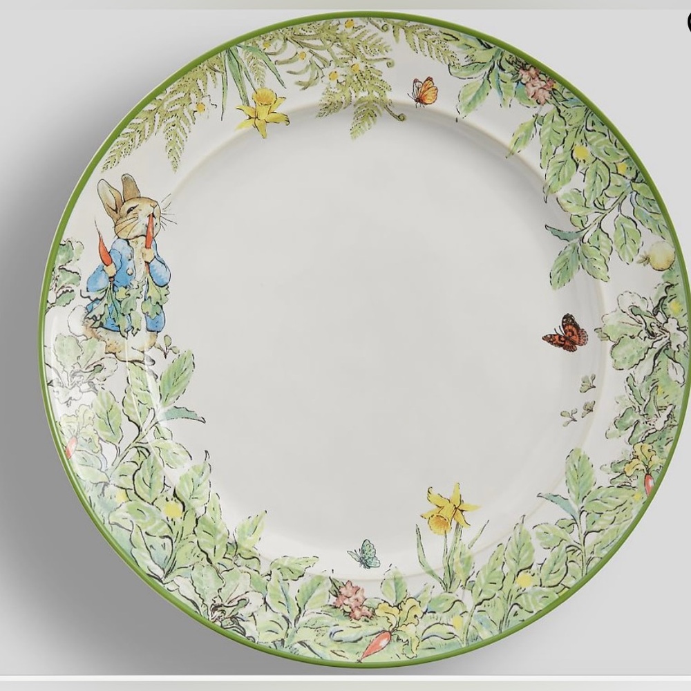 ❤️SOLD❤️New Pottery Barn Botanical Peter Rabbit Set Of 4 Dinner Plates